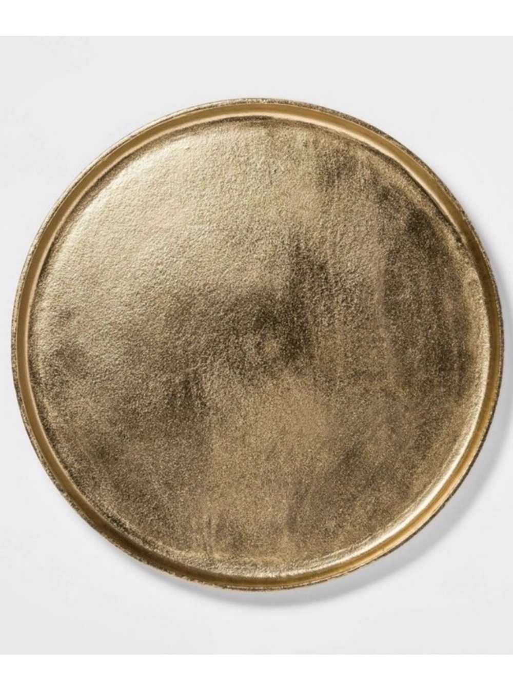 NEW Studio McGee Large Metallic Gold Round Decorative Tray